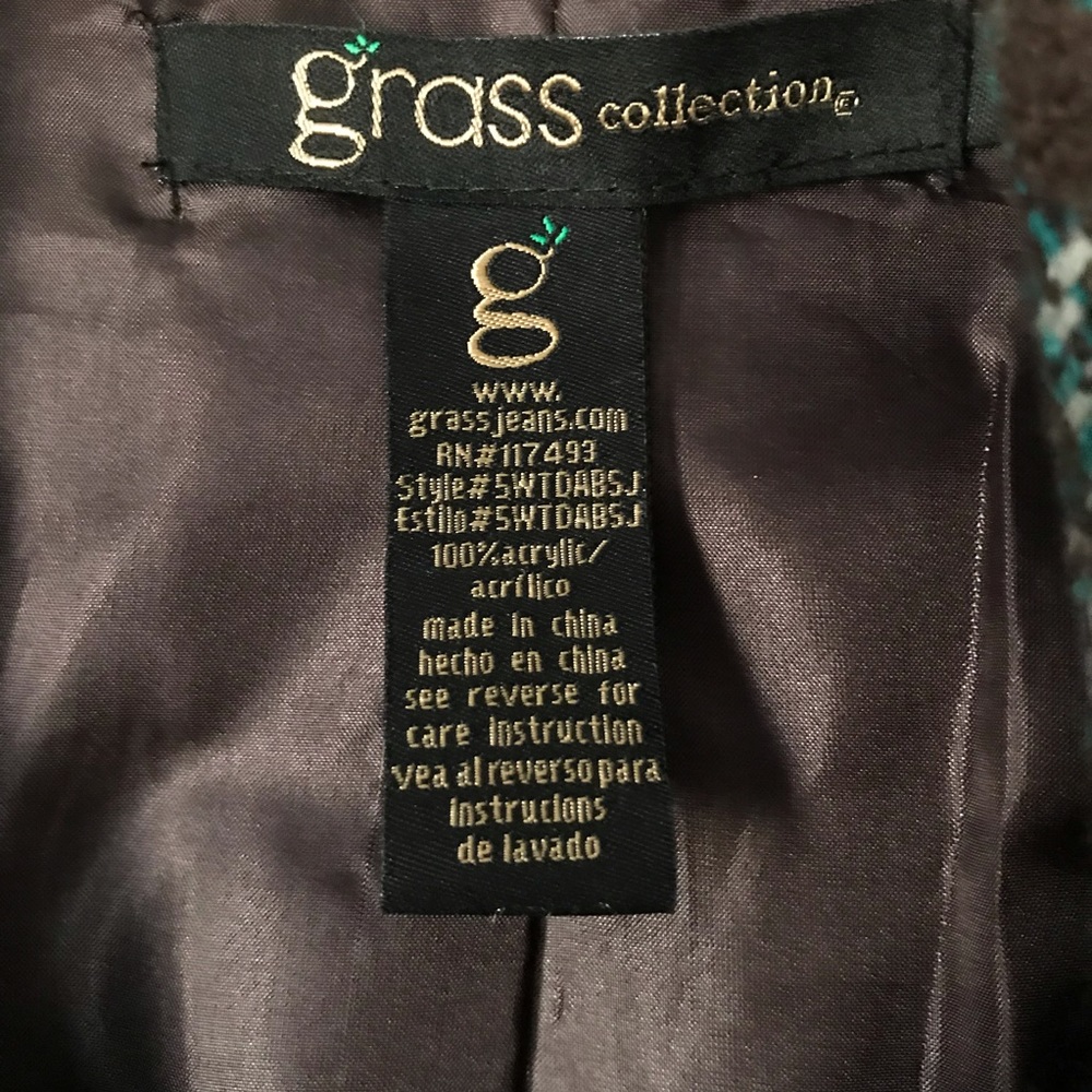 Grass Collection Long Button Jacket With Sash - image 6